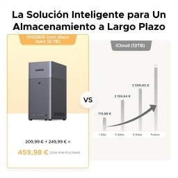 NAS Ugreen DH2300 2 Bah�as HDMI y Red Gigabit