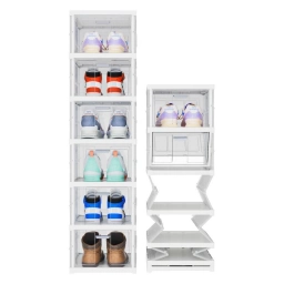 Organizador de Calzado Plegable con Seis Estantes Compactos