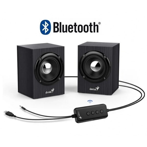 Parlante Genius SP-HF385BT 2.0 4W madera Bluetooth