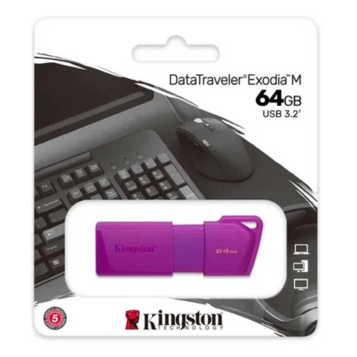 Pendrive Kingston 64GB DataTraveler Exodia M P�rpura