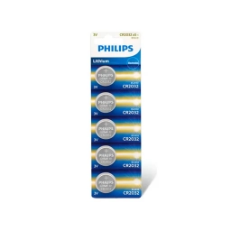 Pila Philips CR2032 3 V Pack X5 para Dispositivos