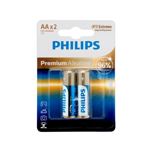 Pilas Philips Premium AA Alcalinas Bl�ster X2 Pack 12