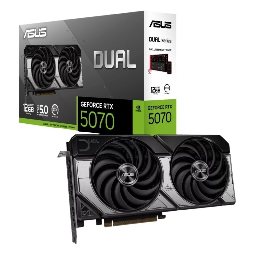 Placa de Video ASUS Dual GeForce RTX 5070 12GB GDDR7 5.0 8K