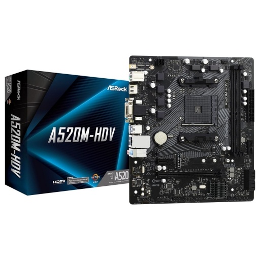 Placa Madre AsRock A520M-HDV AM4 Micro ATX DDR4