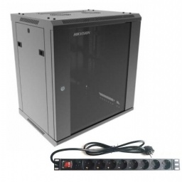 Rack Hikvision 12U + PDU de 8 Tomas