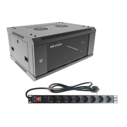 Rack Hikvision 4U + PDU de 8 Tomas