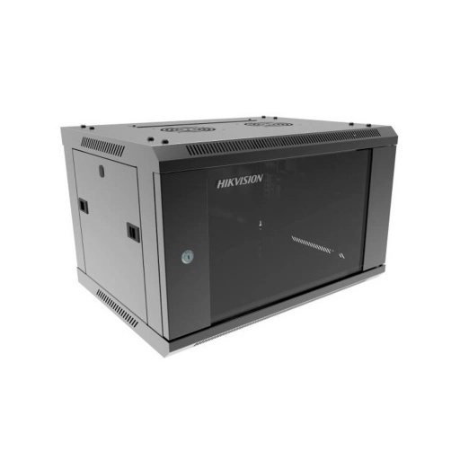 Rack Hikvision DS-XS6406-S/B 6U para Pared con Cerradura