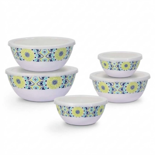 Recipientes con Tapa de Melamina 5 piezas Modernos