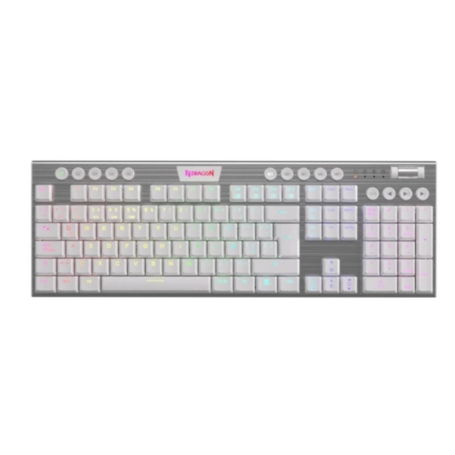Teclado Mec�nico Redragon Horus FS White Wireless K618W RGB SP