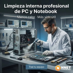 Servicio de limpieza interna de PC y Notebook