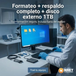 Servicio de Formateo con Respaldo y Disco Externo 1 TB