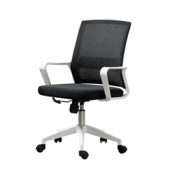 Silla de Oficina Ryan Negro y Blanco Ergonmica