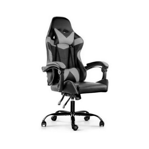 Silla Gamer Lumax ROM Negro Gris Reclinable 160 Grados