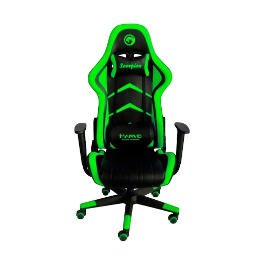 Silla Gamer Marvo CH-106 Negro Verde Cuero Sint�tico