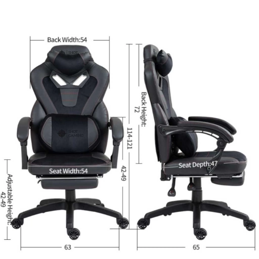 Silla Gamer Shot Titan Reclinable Masajeador Apoyapies