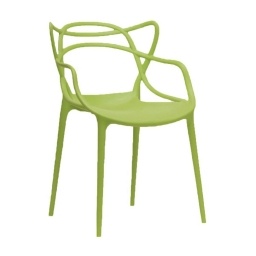 Silla Apilable Loop Verde de Polipropileno Resistente