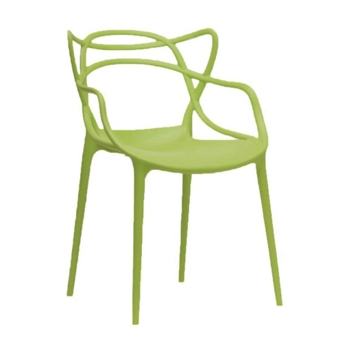 Silla Apilable Loop Verde de Polipropileno Resistente