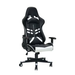 Silla Gamer Mobi Negra Blanca con Reposabrazos