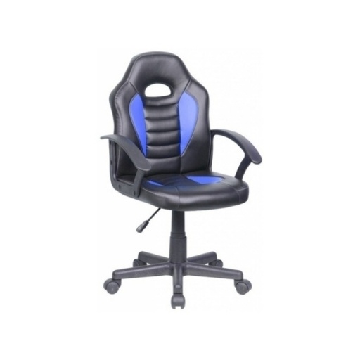 Silla Gamer Infantil Negra Azul con Reposabrazos
