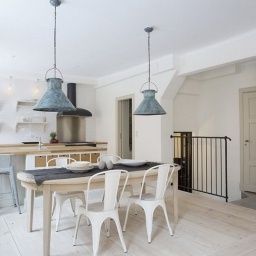 Silla Tolix Blanca Met�lica Apilable Estilo Industrial