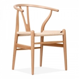 Silla Unsi Wishbone Madera Natural Estilo Escandinavo