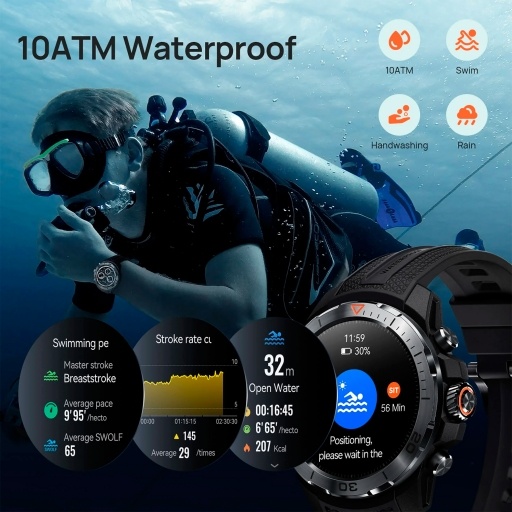 Smartwatch Mibro GS Explorer 47 mm GPS Negro Resistente