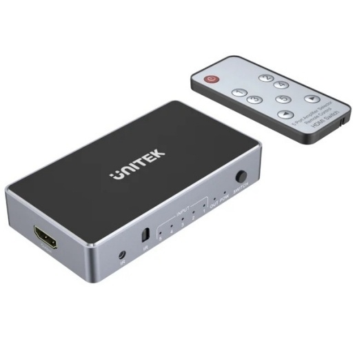 Switch HDMI 4K Unitek 5 Puertos con Control Remoto