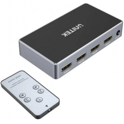 Switch HDMI Unitek 3 Puertos 4K con Control Remoto