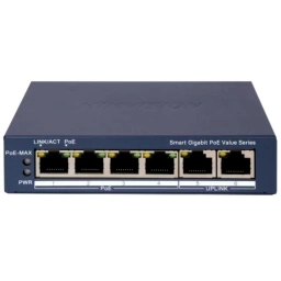 Switch PoE Hikvision PRO 6 Puertos Gigabit 60W Administrable