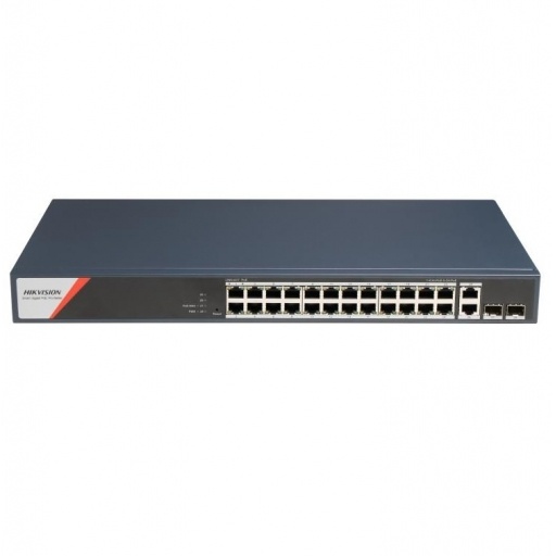 Switch PoE Hikvision Smart 24 Puertos Gigabit 370W Hi-PoE
