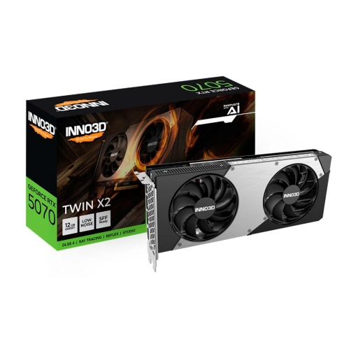 Tarjeta de Video INNO3D GeForce RTX 5070 12GB Twin X2