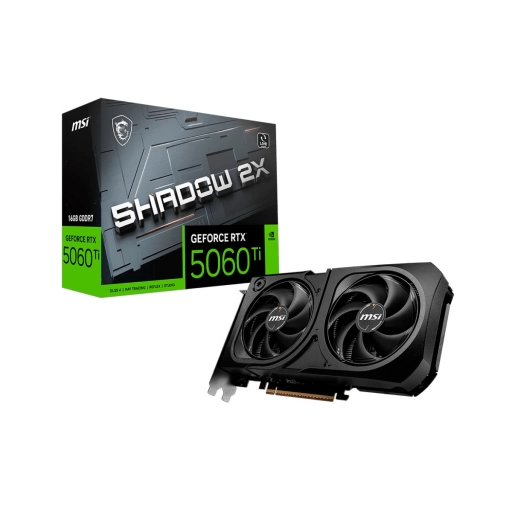 Tarjeta de Video MSI GeForce RTX5060 Ti Shadow 2X OC 16GB