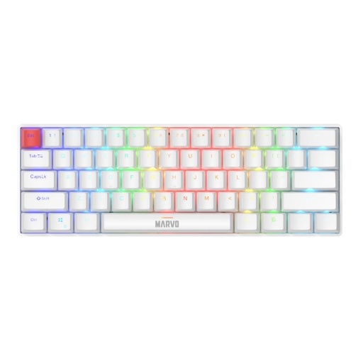 Teclado Mec�nico Marvo KG933G Blanco Switch Red 60%