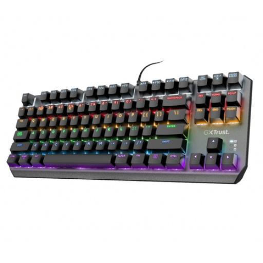Teclado Gamer Trust GXT834 Callaz TKL RGB Compacto