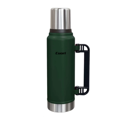 Termo Cuori Alpi 1 Litro Acero Inoxidable Tapa Taza Verde